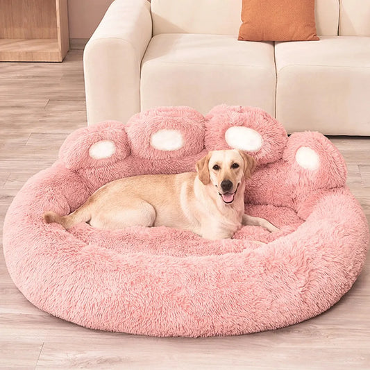 Bear Paw Pet Bed – Cute Soft Fluffy Sofa for Dogs and Cats, Comfortable Sleeping Cushion for Small, Medium, and Large Pets